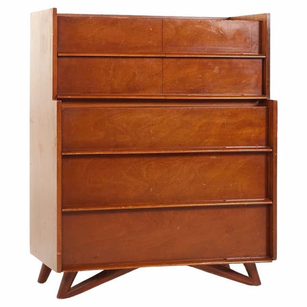 Edmond Spence Mid Century Birch Highboy Dresser