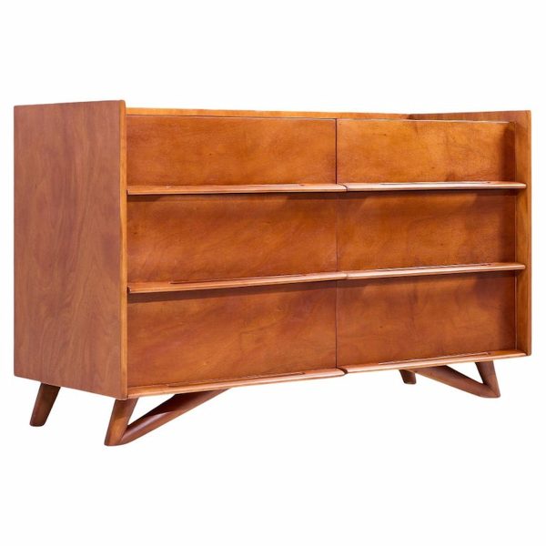 edmond spence mid century birch lowboy dresser