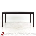 Edward Wormley for Dunbar Mid Century Rosewood and Ebonzied Oak Expanding Dining Table with 2 Leaves