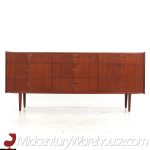Falster Mid Century Teak 9 Drawer Lowboy Dresser