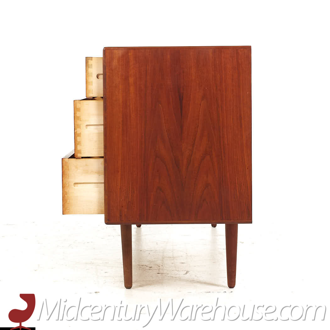 Falster Mid Century Teak 9 Drawer Lowboy Dresser