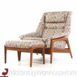 Folke Ohlsson for Dux Mid Century Lounge Chair with Ottoman