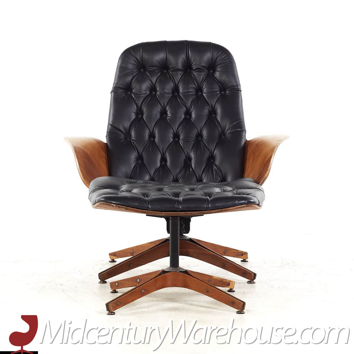 George Mulhauser for Plycraft Mid Century Mr Chair and Ottoman