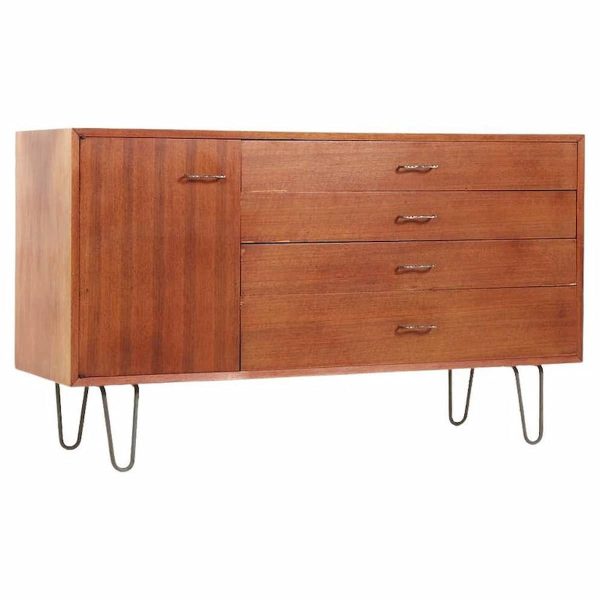 George Nelson for Herman Miller Mid Century Hairpin Leg Credenza