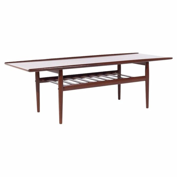 grete jalk for glostrup mid century danish teak coffee table