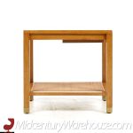 Harvey Probber Mid Century Bleached Mahogany and Cane Side Table