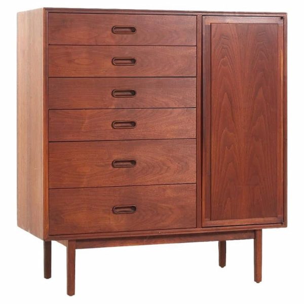 jack cartwright for founders mid century walnut armoire