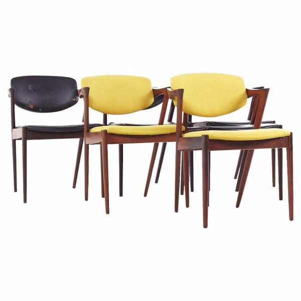 Kai Kristiansen Model 42 Mid Century Rosewood Z Dining Chairs - Set of 6