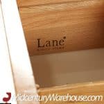 Lane Mid Century Burlwood Lowboy Dresser