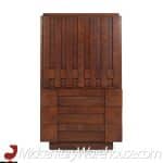 Lane Staccato Mid Century Walnut Brutalist Armoire Dresser (copy)