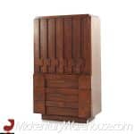 Lane Staccato Mid Century Walnut Brutalist Armoire Dresser (copy)