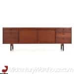 Lehigh Leopold Mid Century Walnut and Brass Credenza