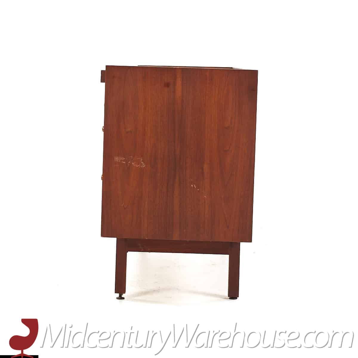 Lehigh Leopold Mid Century Walnut and Brass Credenza