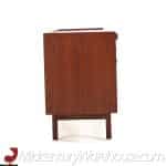 Lehigh Leopold Mid Century Walnut and Brass Credenza