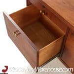 Lehigh Leopold Mid Century Walnut and Brass Credenza