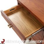 Lehigh Leopold Mid Century Walnut and Brass Credenza