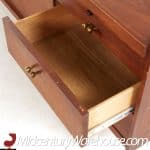 Lehigh Leopold Mid Century Walnut and Brass Credenza