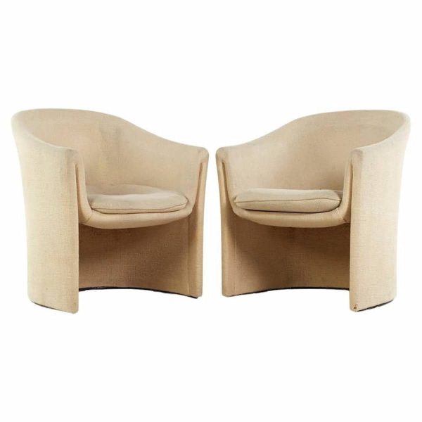 lydia depolo and jack dunbar for dunbar mid century lounge chairs - pair