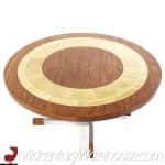 Mid Century Danish Rosewood and Tile Round Coffee Table
