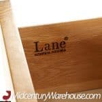 Milo Baughman Style Lane Mid Century Burlwood Armoire