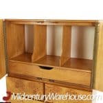 Milo Baughman Style Lane Mid Century Burlwood Armoire