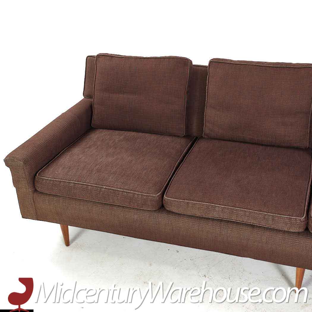 Milo Baughman for Thayer Coggi Mid Century Walnut 4 Seat Sofa