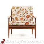 Milo Baughman for Thayer Coggin Archie Mid Century Walnut Lounge Chairs - Pair