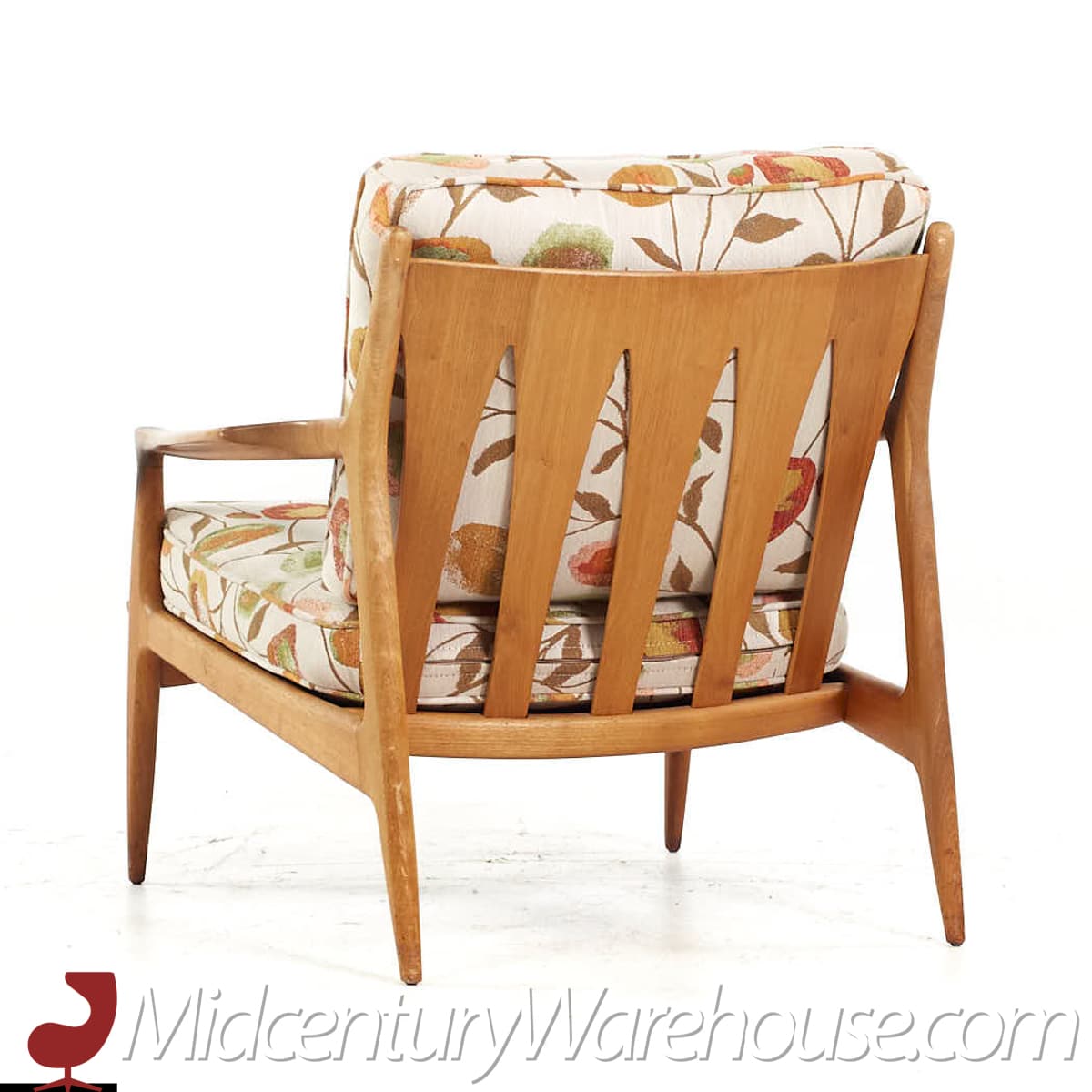 Milo Baughman for Thayer Coggin Archie Mid Century Walnut Lounge Chairs - Pair