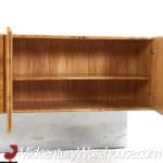milo baughman for thayer coggin mid century burlwood and chrome console