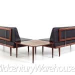 Peter Hvidt and Orla Molgaard-nielsen Mid Century Minerva Danish Teak Sectional Sofa and Table Set