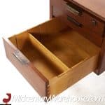 standard mid century walnut boomerang executive desk