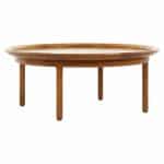 Tomlinson Sophisticate Mid Century Walnut and Burlwood 40 Inch Round Coffee Table