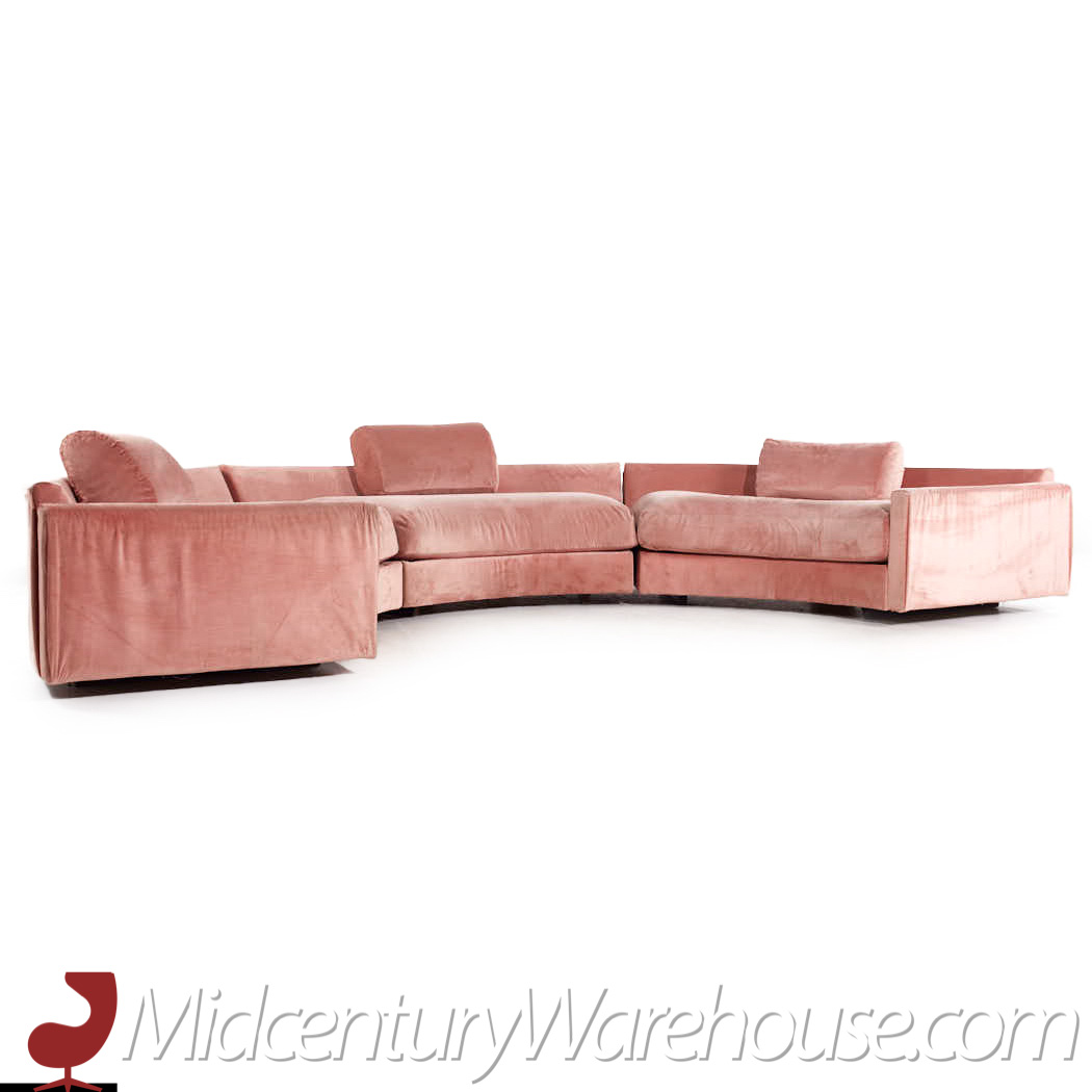 adrian pearsall for craft associates mid century half circle sectional sofa