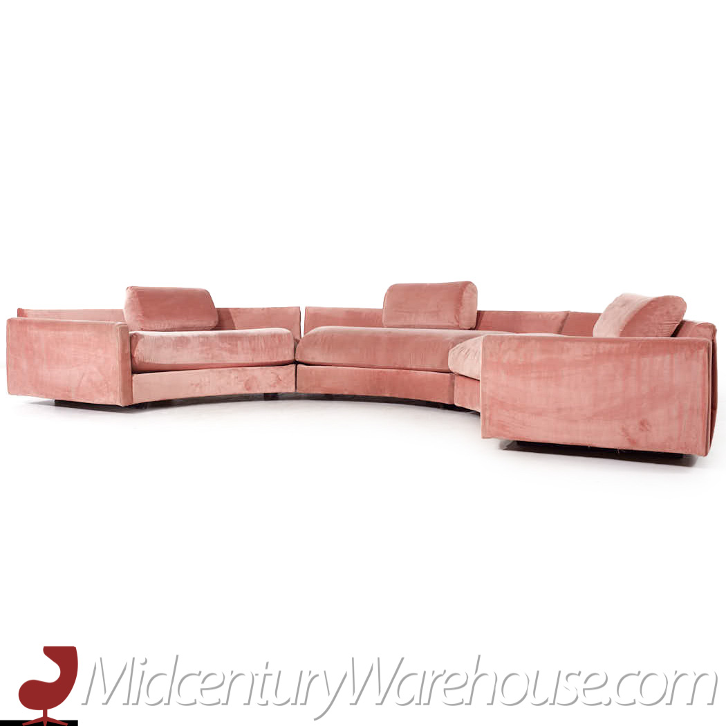 adrian pearsall for craft associates mid century half circle sectional sofa