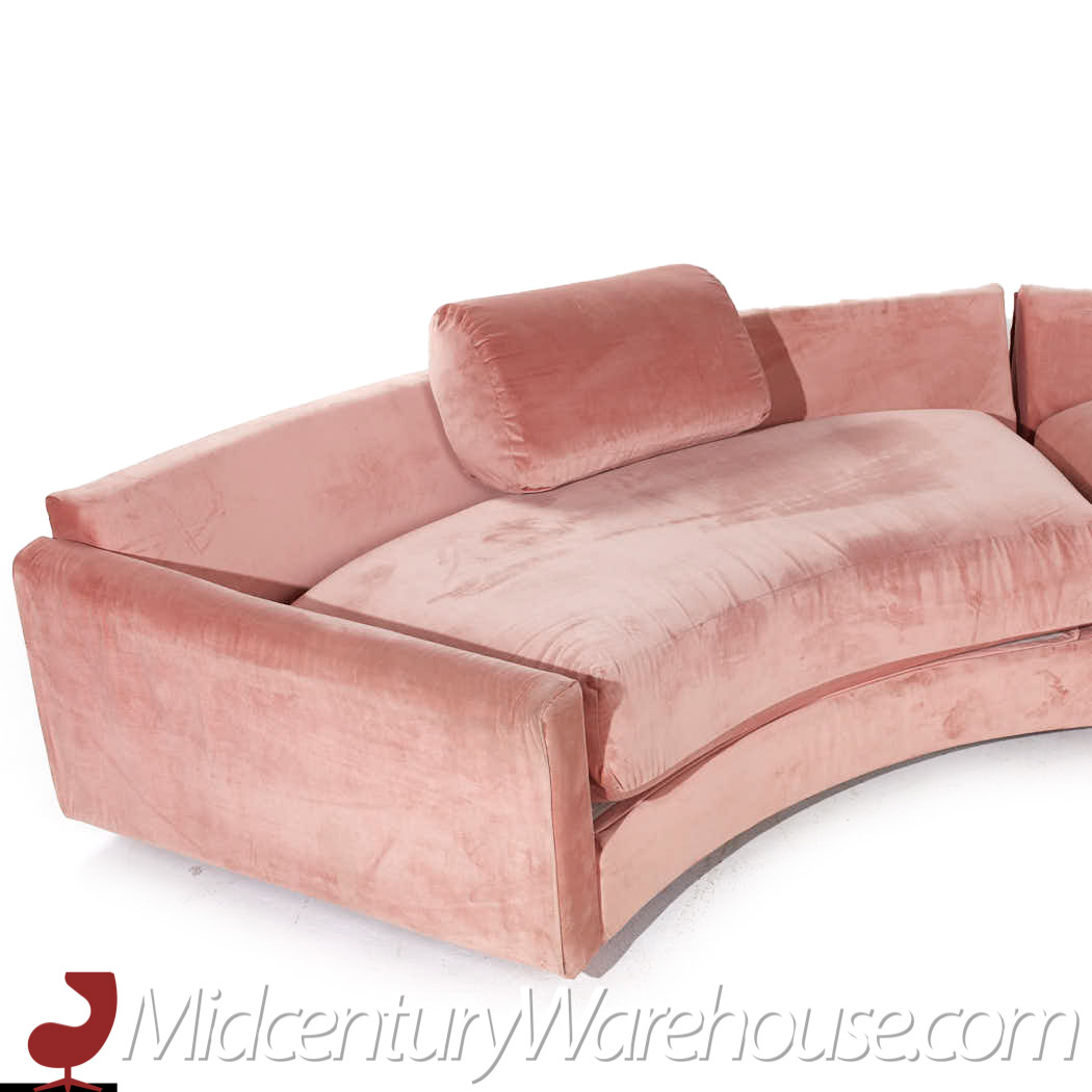 adrian pearsall for craft associates mid century half circle sectional sofa