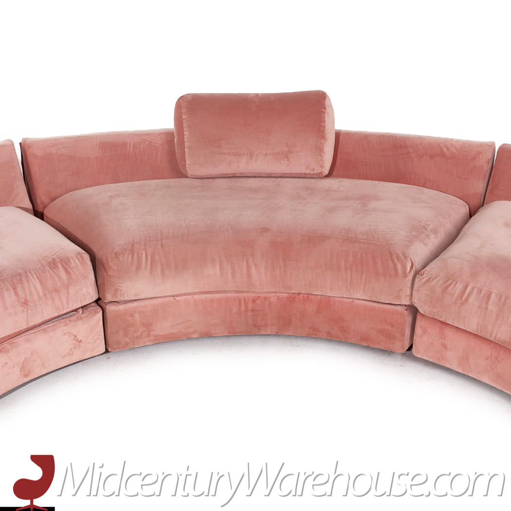 adrian pearsall for craft associates mid century half circle sectional sofa