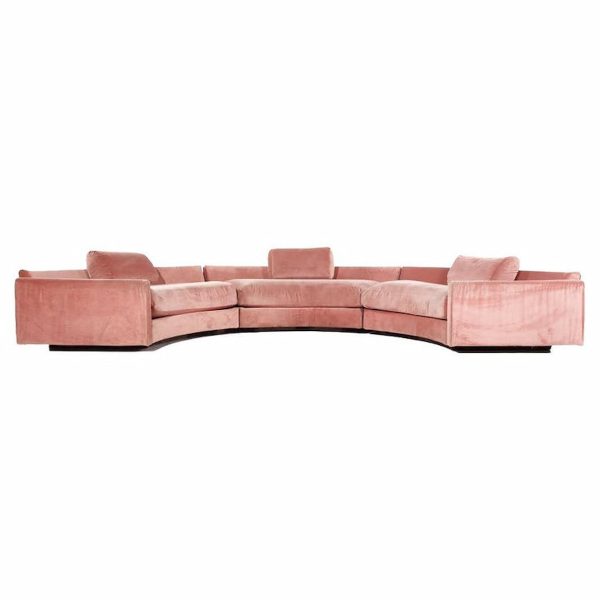adrian pearsall for craft associates mid century half circle sectional sofa
