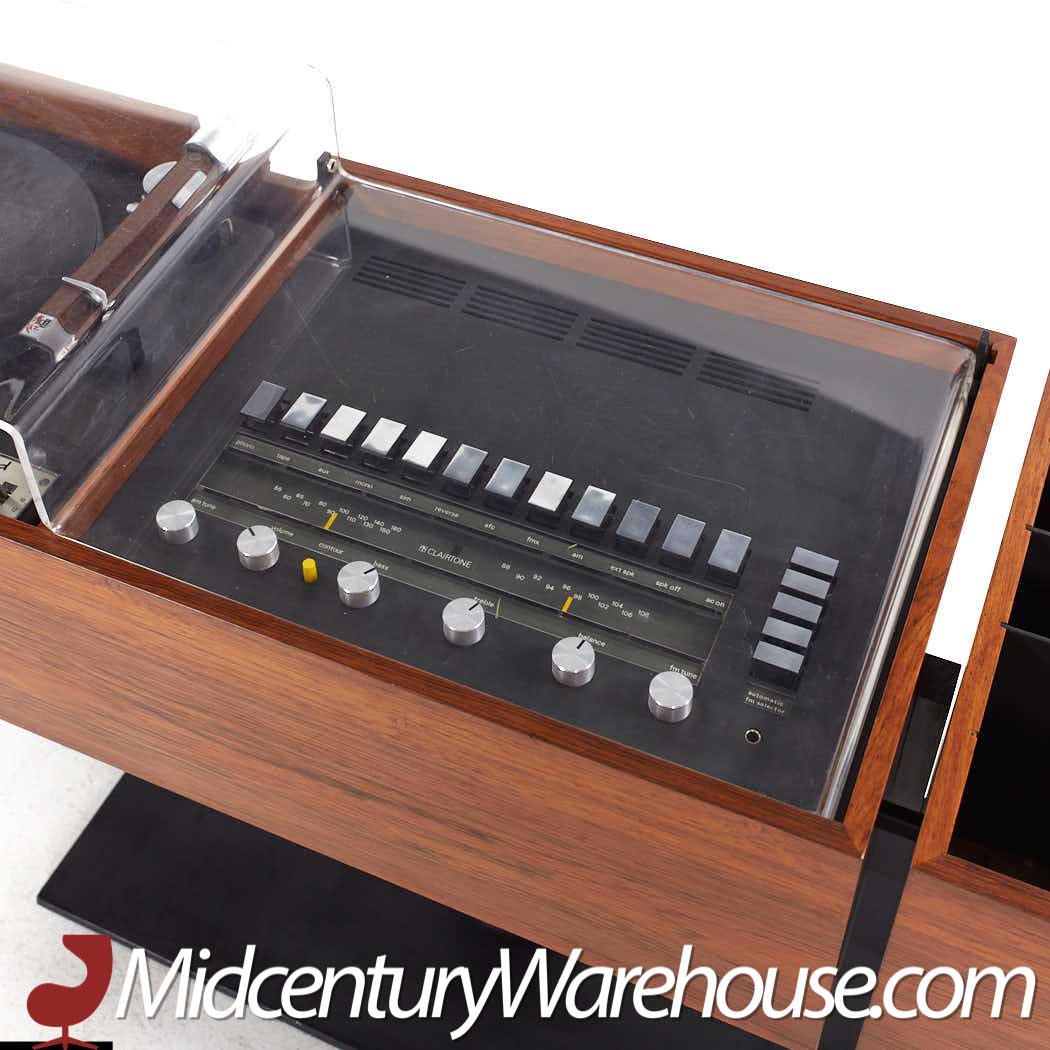 Clairtone Project G2 Mid Century Rosewood and Chrome Stereo Turntable
