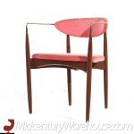 Dan Johnson for Selig Mid Century Brass and Walnut Viscount Chairs - Pair