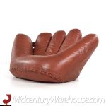 De Pas, Durbino & Lomazzi for Poltronova Mid Century Leather Joe Baseball Glove Chair-1970s
