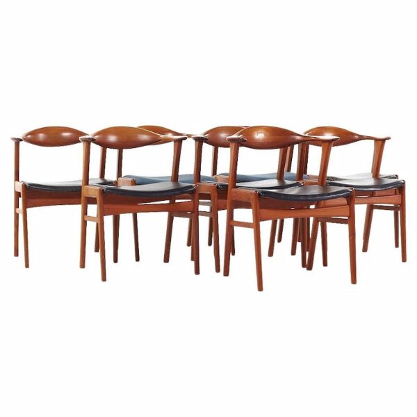 Erik Kirkegaard Danish Teak Dining Chairs - Set of 8