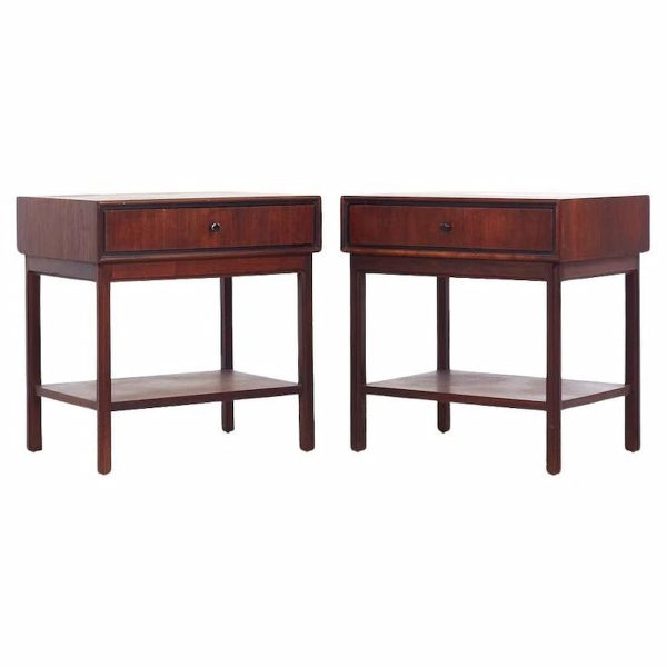 jack cartwright for founders walnut nightstands - pair