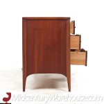 Kent Coffey Perspecta Mid Century Walnut and Rosewood 12-drawer Lowboy Dresser