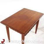 Mid Century Danish Teak and Leather Side End Tables