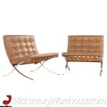 Mies Van Der Rohe for Knoll Mid Century Barcelona Lounge Chairs - Pair