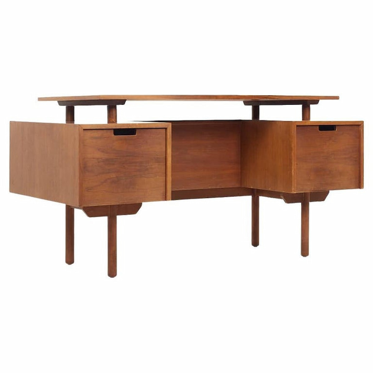 Milo Baughman for Glenn of California Mid Century Walnut Desk