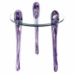 Murano Postmodern Italian Glass Side Table