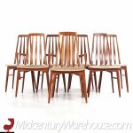 niels koefoeds hornslet eva mid century danish teak dining chairs - set of 8