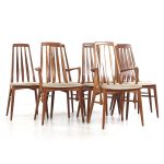 niels koefoeds hornslet eva mid century danish teak dining chairs - set of 8