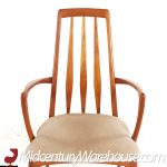 niels koefoeds hornslet eva mid century danish teak dining chairs - set of 8